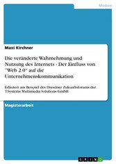 Die veränderte Wahrnehmung und Nutzung des Internets - Der Einfluss von 'Web 2.0' auf die Unternehmenskommunikation