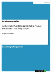 Ästhetische Gestaltungsmittel in 'Sunset Boulevard' von Billy Wilder