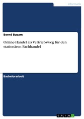 Online-Handel als Vertriebsweg für den stationären Fachhandel